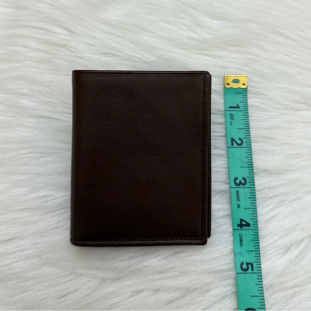 BUXTON - BROWN LEATHER COMPACT BIFOLD WALLET